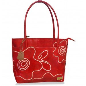 arpera Red Seka Terracotta Leather Handbag C11479-3A